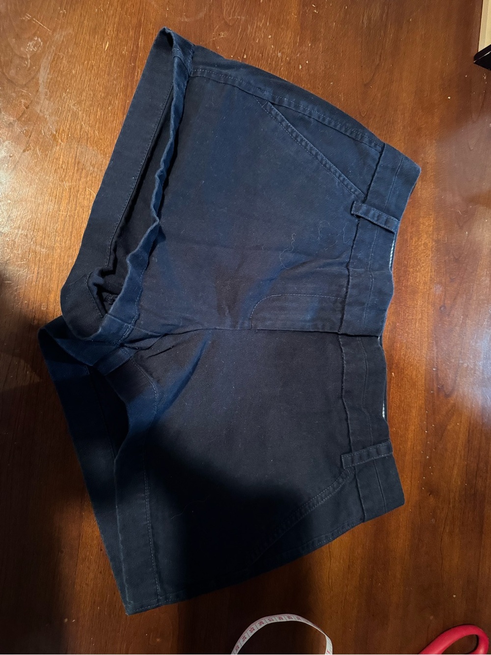 J. Crew Navy and White Striped Chino Waistband